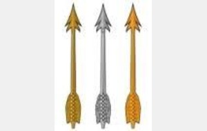 PASSAGE DES FLECHES bronze, argent et or