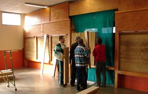 Préparation du mur de tir