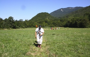 Le chemin de retour, tracé également à la débroussailleuse ! 