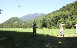 Le pas de tir vu de l'arrière