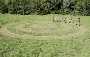 photo de famille autour de la cible