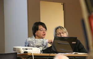 Thérèse et Marie-Christine : nos greffières à la manoeuvre… 